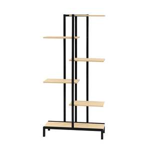 Artiss 6-tier Indoor Outdoor Metal Wood Plant Stand Garden Shelf Garden Display