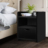 Artiss Bedside Table Drawer - Black