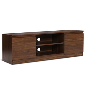 Artiss TV Cabinet Entertainment Unit Stand Side Storage Lowline Cupboard Walnut