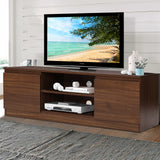 Artiss TV Cabinet Entertainment Unit Stand Side Storage Lowline Cupboard Walnut