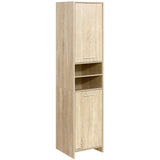 Artiss 185cm Bathroom Cabinet Tallboy Furniture Toilet Storage Laundry Cupboard Oak