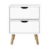 Artiss Bedside Tables Drawers Side Table Nightstand White Storage Cabinet Wood