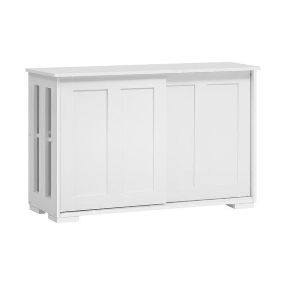 Artiss Buffet Sideboard Cabinet White Doors Storage Shelf Cupboard Hallway Table White