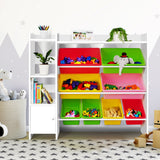 Keezi 8 Bins Kids Toy Box Storage Organiser Rack Bookshelf Drawer Cabinet