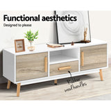 Artiss Wooden Entertainment Unit - White & Wood