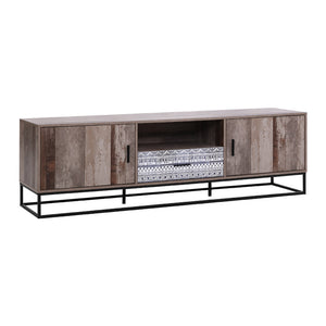 Artiss TV Cabinet Entertainment Unit Stand Storage Wooden Industrial Rustic 180cm