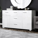 Artiss High Gloss Sideboard Storage Cabinet Cupboard - White