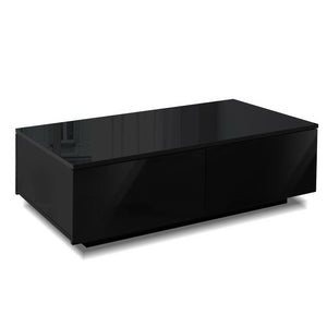 Artiss Modern Coffee Table 4 Storage Drawers High Gloss Living Room Furniture Black