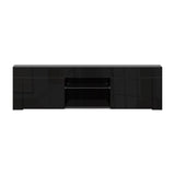 Artiss 130cm RGB LED TV Stand Cabinet Entertainment Unit Gloss Furniture Black