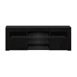 Artiss 145cm RGB LED TV Cabinet Entertainment Unit Stand Gloss Furniture Black