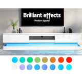 Artiss TV Cabinet Entertainment Unit Stand Storage RGB LED 180cm Display Shlef