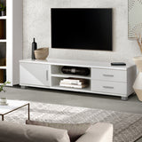 Artiss 120cm TV Stand Entertainment Unit Storage Cabinet Drawers Shelf White