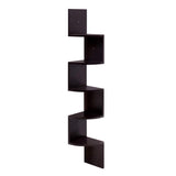 Artiss 5 Tier Corner Wall Floating Shelf Mount Display Bookshelf Rack Brown