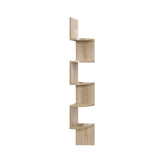 Artiss 5 Tier Corner Wall Floating Shelf Mount Display Bookshelf Rack Oak