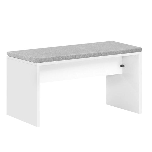 Artiss Dining Bench Upholstery Seat Stool Chair Cushion Furniture White 90cm