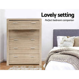 Artiss 5 Chest of Drawers Tallboy Dresser Table Bedroom Storage Cabinet