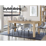 Artiss Dining Table 6-8 Seater Wooden Kitchen Tables Oak 160cm Cafe Restaurant