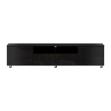 Artiss TV Cabinet Entertainment Unit Stand High Gloss Furniture 205cm Black