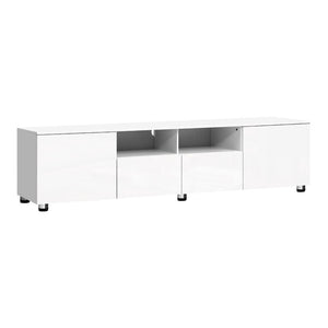 Artiss TV Cabinet Entertainment Unit Stand High Gloss Furniture 205cm White