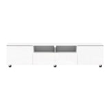 Artiss TV Cabinet Entertainment Unit Stand High Gloss Furniture 205cm White