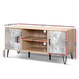 Artiss TV Cabinet Entertainment Unit Stand Industrial Wooden Metal Legs Oak