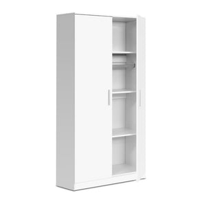 Artiss Multi-purpose Cupboard 2 Door 180cm Wardrobe Closet Storage Cabinet Kitchen Organiser White