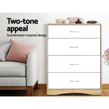 Artiss Chest of Drawers Tallboy Dresser Table Bedroom Storage White Wood Cabinet