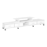 Artiss TV Cabinet Entertainment Unit Stand Wooden 160CM To 220CM Lowline Storage Drawers White