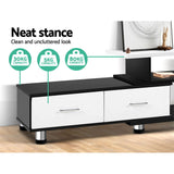 Artiss TV Cabinet Entertainment Unit Stand Wooden 160CM To 220CM Storage Drawers Black White