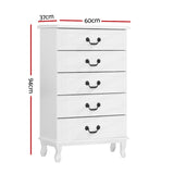 Artiss Chest of Drawers Tallboy Dresser Table Bedside Storage Cabinet Bedroom