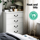 Artiss Chest of Drawers Tallboy Dresser Table Bedside Storage Cabinet Bedroom