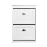 Artiss Shoe Cabinet Shoes Storage Rack White Organiser Shelf Cupboard Drawer 12 Pairs