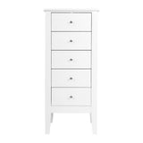 Artiss 5 Tallboy Chest of Drawers Storage Cabinet Bedside Table Dresser White