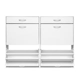 Artiss 36 Pairs Shoe Cabinet Rack Organisers Storage Shelf Drawer Cupboard White