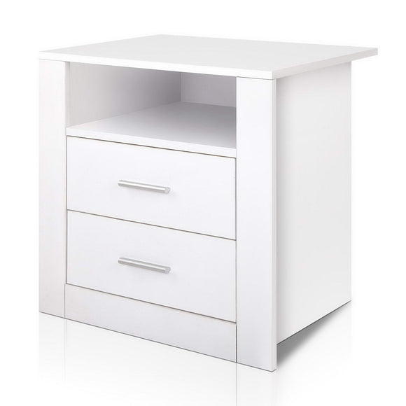 Artiss Bedside Tables Drawers Storage Cabinet Drawers Side Table White