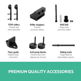 4M Sliding Barn Door Hardware - Black