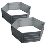 Greenfingers Garden Bed 2PCS 130X130X46CM Galvanised Steel Raised Planter