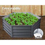 Greenfingers Garden Bed 2PCS 130X130X46CM Galvanised Steel Raised Planter