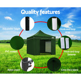 Instahut Gazebo Pop Up Marquee 3x3m Folding Wedding Tent Gazebos Shade Green