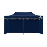 Instahut Gazebo Pop Up Marquee 3x6m Folding Wedding Tent Gazebos Shade Navy