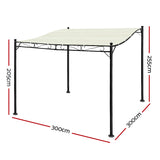 Instahut Gazebo 3x2.55m Party Marquee Outdoor Wedding Tent Iron Art Canopy