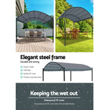 Instahut Gazebo 4x3m Party Marquee Outdoor Wedding Event Tent Iron Art Gazebos Grey