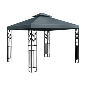 Instahut Gazebo 3x3m Party Marquee Outdoor Wedding Event Tent Iron Art Canopy Grey