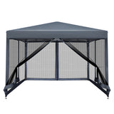 Instahut Gazebo Pop Up Marquee 3x3m Wedding Mesh Side Wall Outdoor Gazebos Grey