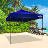 Instahut Gazebo Pop Up Marquee 3x3m Outdoor Tent Folding Wedding Gazebos Blue