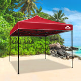 Instahut Gazebo Pop Up Marquee 3x3m Outdoor Tent Folding Wedding Gazebos Red