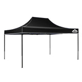 Instahut Gazebo Pop Up Marquee 3x4.5m Outdoor Tent Folding Wedding Gazebos Black