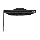 Instahut Gazebo Pop Up Marquee 3x4.5m Outdoor Tent Folding Wedding Gazebos Black