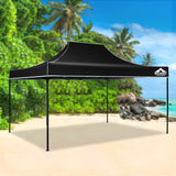 Instahut Gazebo Pop Up Marquee 3x4.5m Outdoor Tent Folding Wedding Gazebos Black