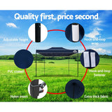 Instahut Gazebo Pop Up Marquee 3x4.5m Outdoor Tent Folding Wedding Gazebos Navy